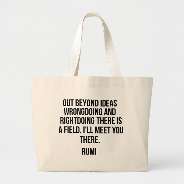 Bolso De Tela Gigante Hacia fuera más allá de ideas… Rumi (Frente)