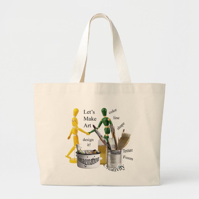 BOLSO DE TELA GIGANTE "HAGAMOS EL ARTE " (Frente)