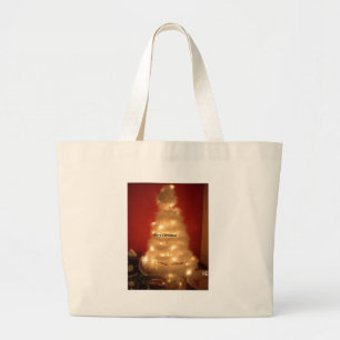 Bolso De Tela Gigante Hakuna Matata Feliz Navidad blanco