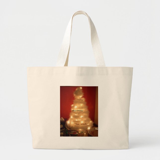 Bolso De Tela Gigante Hakuna Matata Feliz Navidad blanco (Frente)