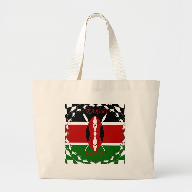 Bolso De Tela Gigante Hakuna matata Karaibu Kenya (Frente)