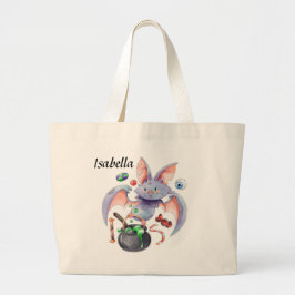 Bolso De Tela Gigante Halloween Bat Trick o Trete Tote Bag
