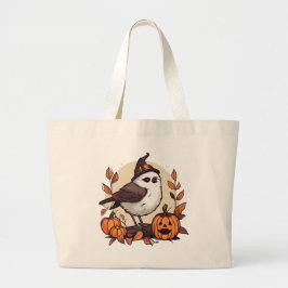 Bolso De Tela Gigante Halloween Bird Jack-o-lantern