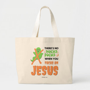Bolso De Tela Gigante Halloween cristiano elegante NO HOCUS POCUS