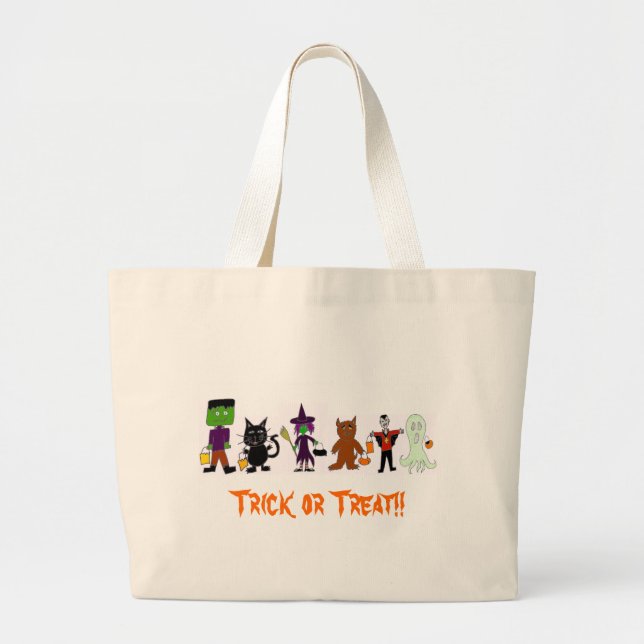 Bolso De Tela Gigante HalloweenFriends (Frente)