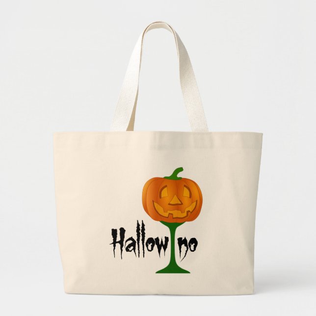 Bolso De Tela Gigante Hallowino de calabaza de Vino Halloween (Frente)