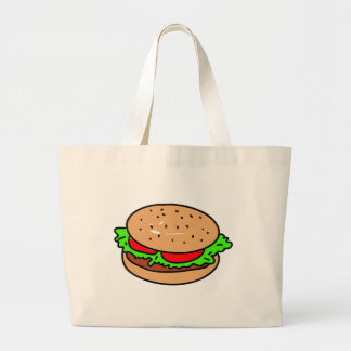 Bolso De Tela Gigante hamburguesa