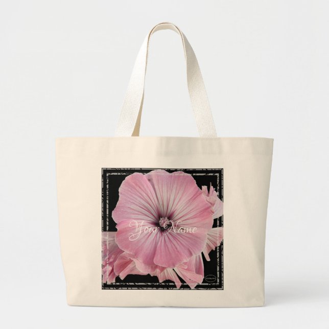 Bolso De Tela Gigante HAMbyWG Flor rosa pálido (Frente)