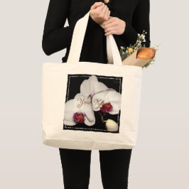 Bolso De Tela Gigante HAMbyWG - Orquídeas blancas