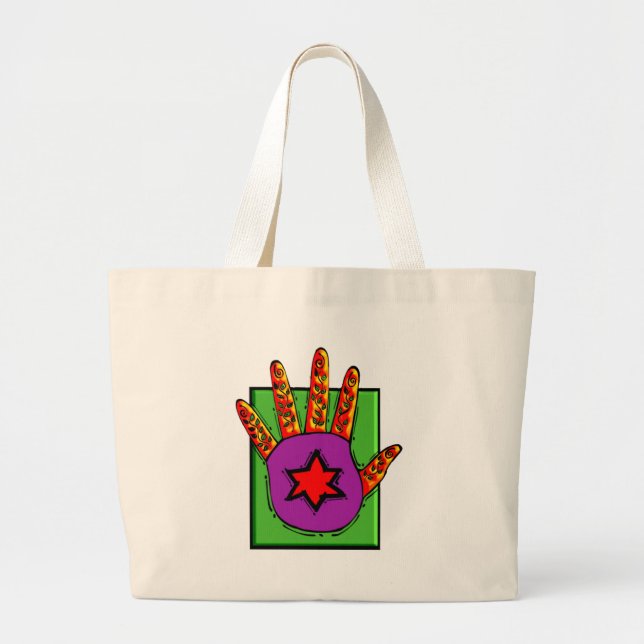 Bolso De Tela Gigante Hamsa (Frente)
