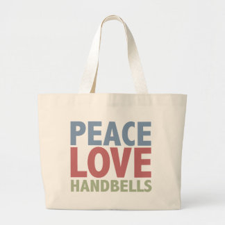 Bolso De Tela Gigante Handbells del amor de la paz