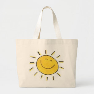 Bolso De Tela Gigante Happy Face Sun - Bag