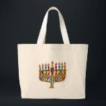 Bolso De Tela Gigante Happy Hanukkah Dreidels Menorah<br><div class="desc">Está viendo la colección de diseño de Lee Hiller. Coleccionista,  ropa,  regalos y objetos de colección Lee Hiller Photography o colección de arte digital. Puedes ver su fotografía de la naturaleza en http://HikeOurPlanet.com/ y seguir su blog de senderismo dentro del Parque Nacional de Hot Springs.</div>