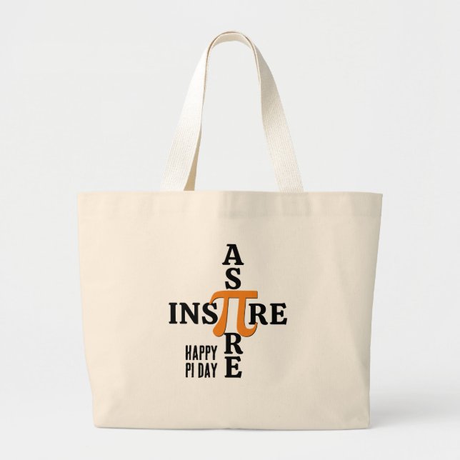 Bolso De Tela Gigante HAPPY PI DAY Aspire Inspire (Frente)