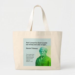 Bolso De Tela Gigante HARRIET TUBMAN Cita Personalizado Escritura AZUL