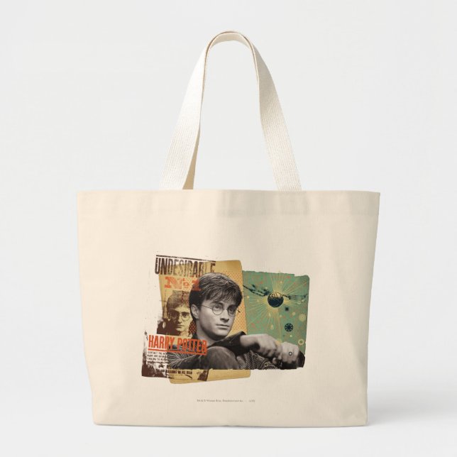 Bolso De Tela Gigante Harry Potter 13 (Frente)