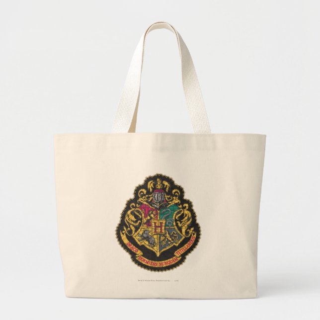 Bolso De Tela Gigante Harry Potter | Escudo de Hogwarts (Frente)