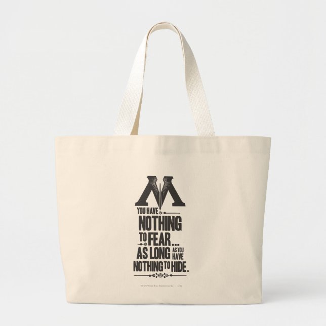 Bolso De Tela Gigante Harry Potter Spell | Ministerio de Propaganda Mági (Frente)