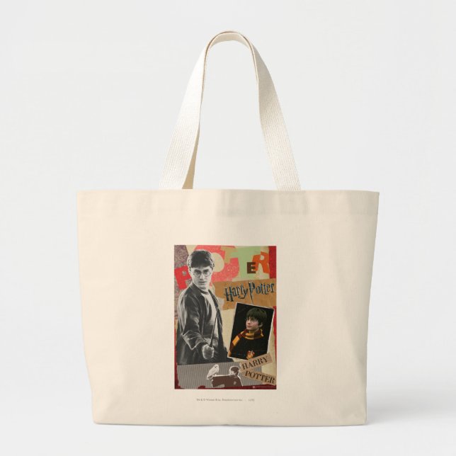 Bolso De Tela Gigante Harry Potter Then and Now (Frente)