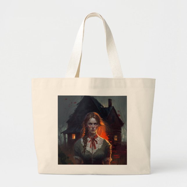 Bolso De Tela Gigante Haunting house (Frente)