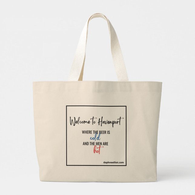 Bolso De Tela Gigante Havenport Tote Bag  (Reverso)
