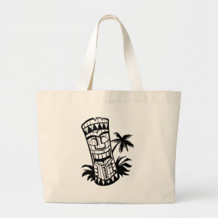 BOLSO DE TELA GIGANTE HAWAIAN TIKI BAR ARTE GRAN BAÑO DE TOTE