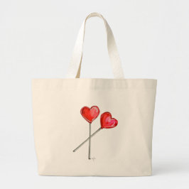 Bolso De Tela Gigante Heart Lollies
