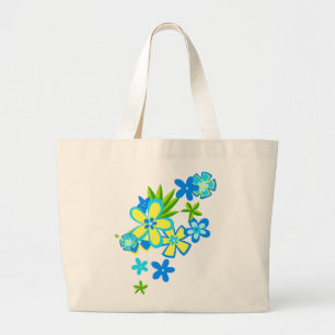 Bolso De Tela Gigante Heavenly Hula Flowers Beach Bag
