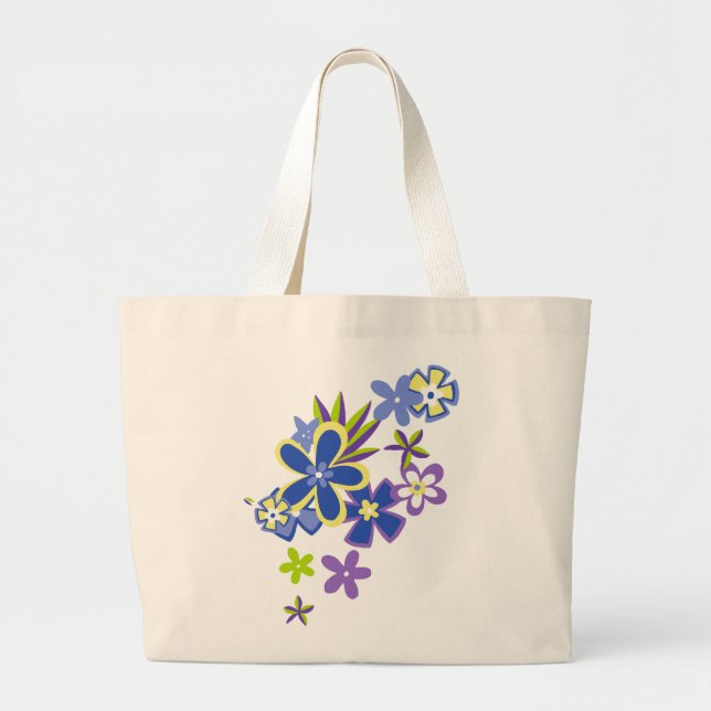 Bolso De Tela Gigante Heavenly Hula Flowers Beach Bag (Frente)