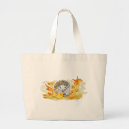 Bolso De Tela Gigante Hedgehog In Fall Leaves