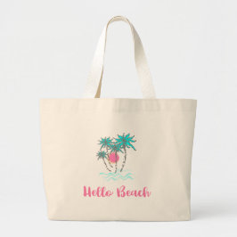 Bolso De Tela Gigante Hello Beach Tropical Style Summer Guay