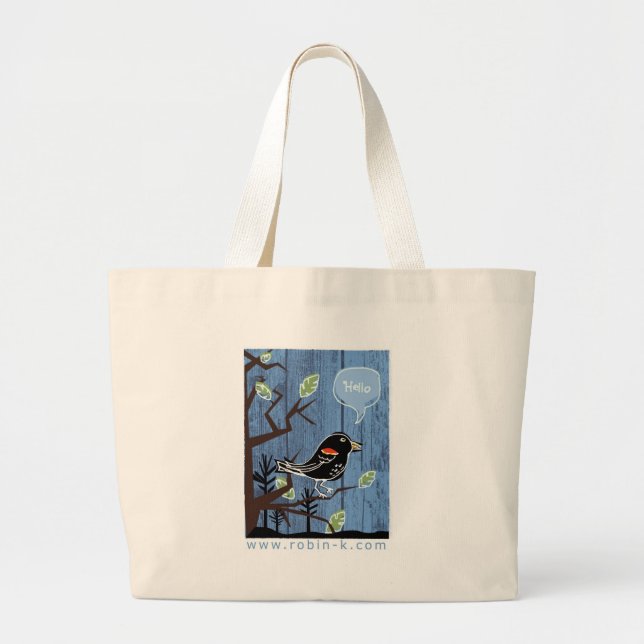 Bolso De Tela Gigante Hellobird (Frente)