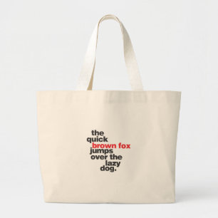 Bolso De Tela Gigante helvetica-quickbrownfox.ai