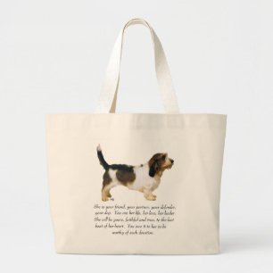 Bolso De Tela Gigante Hembra de Petit Basset Griffon Vendeen