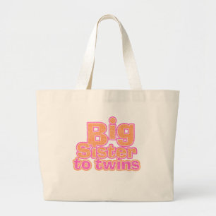 Bolso De Tela Gigante Hermana grande a los gemelos