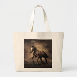 Bolso De Tela Gigante Hermosa almohada de caballo marrón