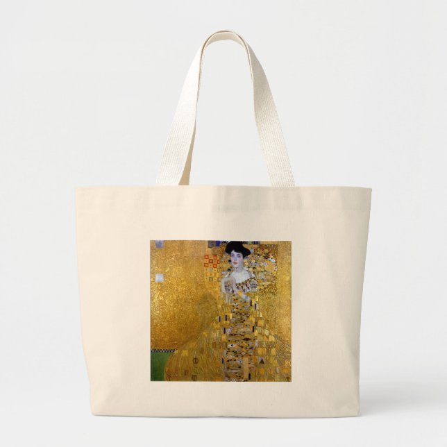 Bolso De Tela Gigante Hermosa mujer en oro Gustav Klimt (Frente)