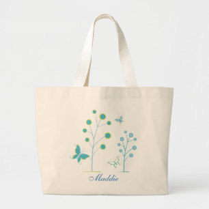 Bolso De Tela Gigante Hermosas mariposas
