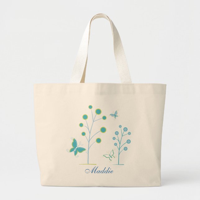 Bolso De Tela Gigante Hermosas mariposas (Frente)