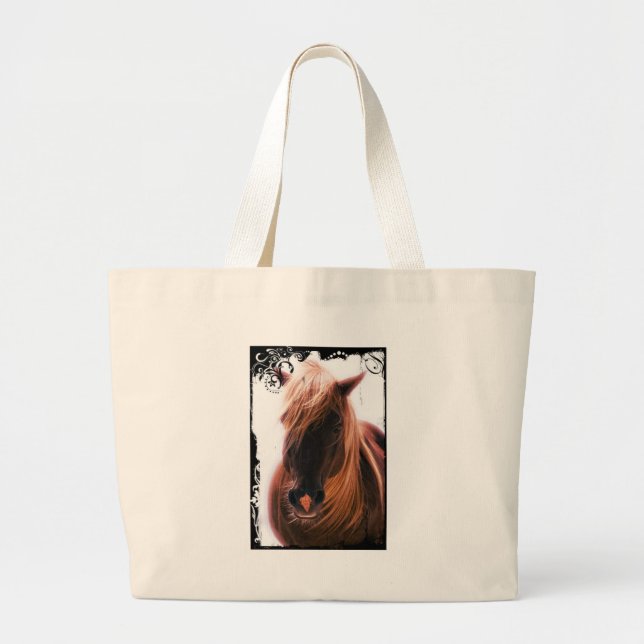Bolso De Tela Gigante Hermoso caballo (Frente)