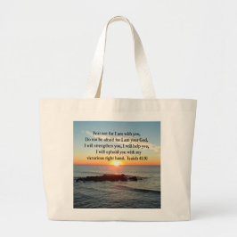 BOLSO DE TELA GIGANTE HERMOSO ISAIAH 41:10 SUNRISE