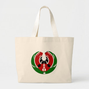 Bolso De Tela Gigante Hermoso tapiz keniano: mariposa de bandera keniana