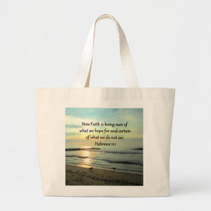 BOLSO DE TELA GIGANTE HERMOSOS HEBREWS 11:1 SUNRISE