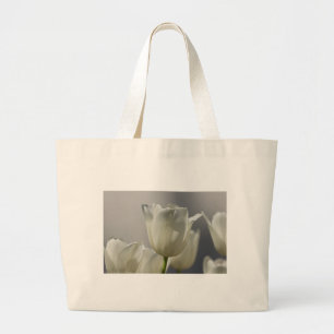 Bolso De Tela Gigante Hermosos Tulipanes Blancos de Primavera