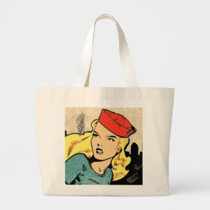 Bolso De Tela Gigante Heroína rubia encantadora del cómic