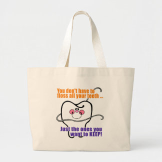 Bolso De Tela Gigante Higienista dental divertido