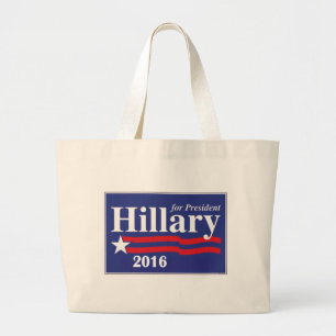 Bolso De Tela Gigante Hillary Clinton para el presidente 2016