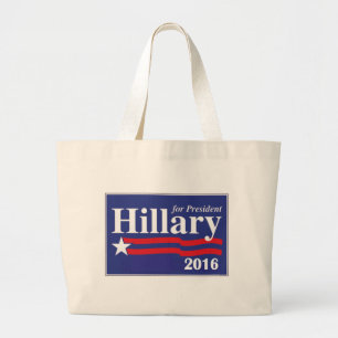 Bolso De Tela Gigante Hillary Clinton para el presidente 2016
