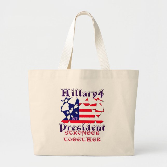 Bolso De Tela Gigante Hillary por el presidente de EE.UU. Estamos unidos (Frente)