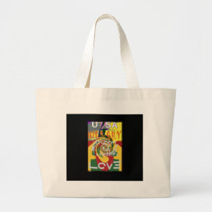 Bolso De Tela Gigante Hillary USA President Stronger Together red golden